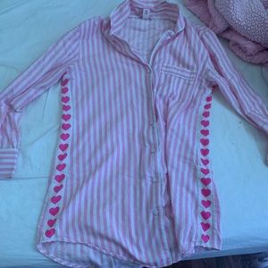 victorias secret striped nightgown